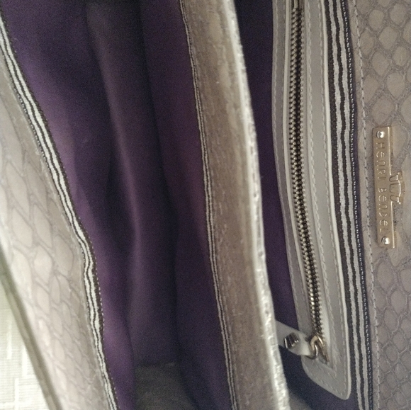 Henri Bendel Croc Embossed Leather Short Crossbody/Shoulder Purse - Picture 11 of 15